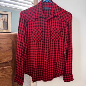 Polo Ralph Lauren Size 4 Women’s Buffalo Plaid Flannel Shirt